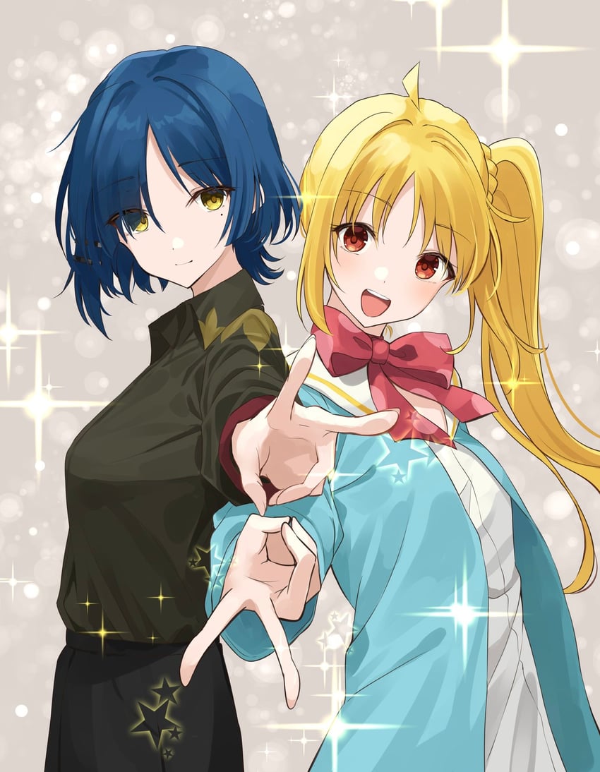 ijichi nijika and yamada ryo (bocchi the rock!) drawn by kanaria_hisagi