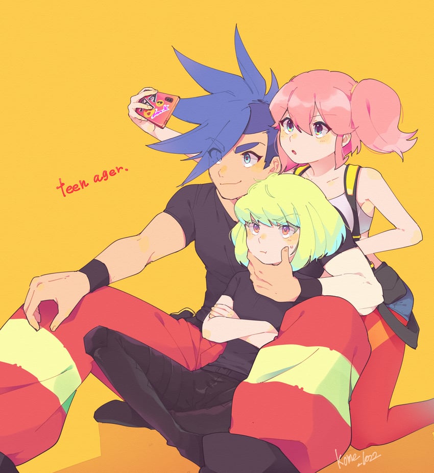 lio fotia, galo thymos, and aina ardebit (promare) drawn by kome_1022