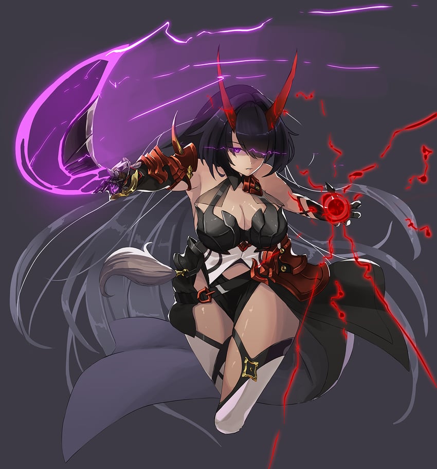 raiden mei (honkai and 1 more) drawn by pon-co2