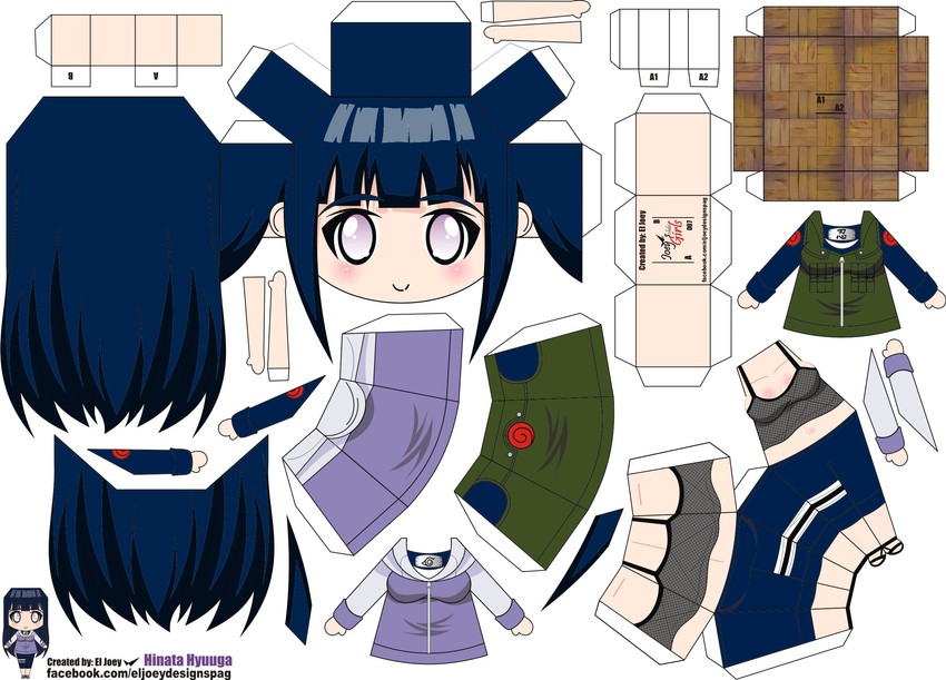 hyuuga hinata (naruto and 1 more) drawn by el_joey