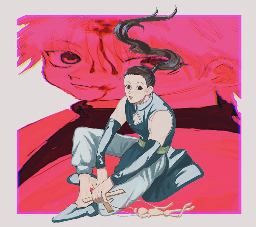 killua zoldyck and illumi zoldyck (hunter x hunter) drawn by miko_hxh