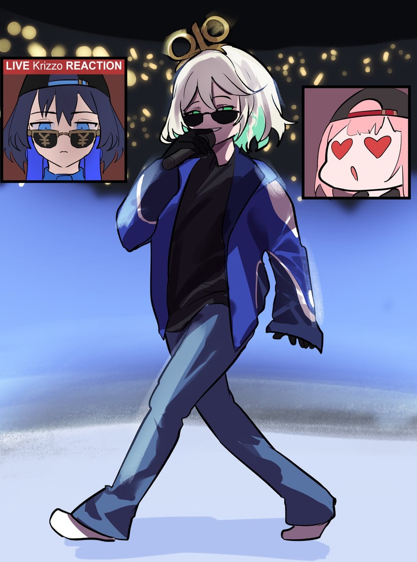 mori calliope, ouro kronii, cecilia immergreen, and kendrick lamar (hololive and 2 more) drawn by daaku_(koizumi_arata)