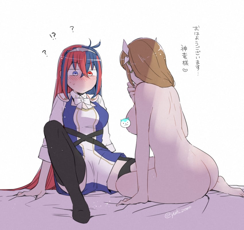 sommie, goldmary, and female alear (fire emblem and 1 more) drawn by yuuhi_(arcadia)