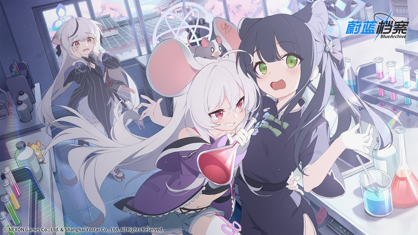 kokona, shun, and saya (blue archive) drawn by kitto_ha
