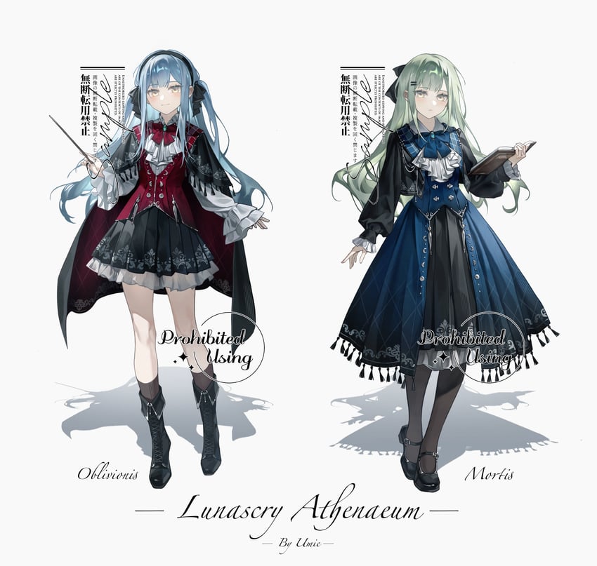 togawa sakiko, wakaba mutsumi, mortis, and oblivionis (bang dream! and 1 more) drawn by umie_(iowae)