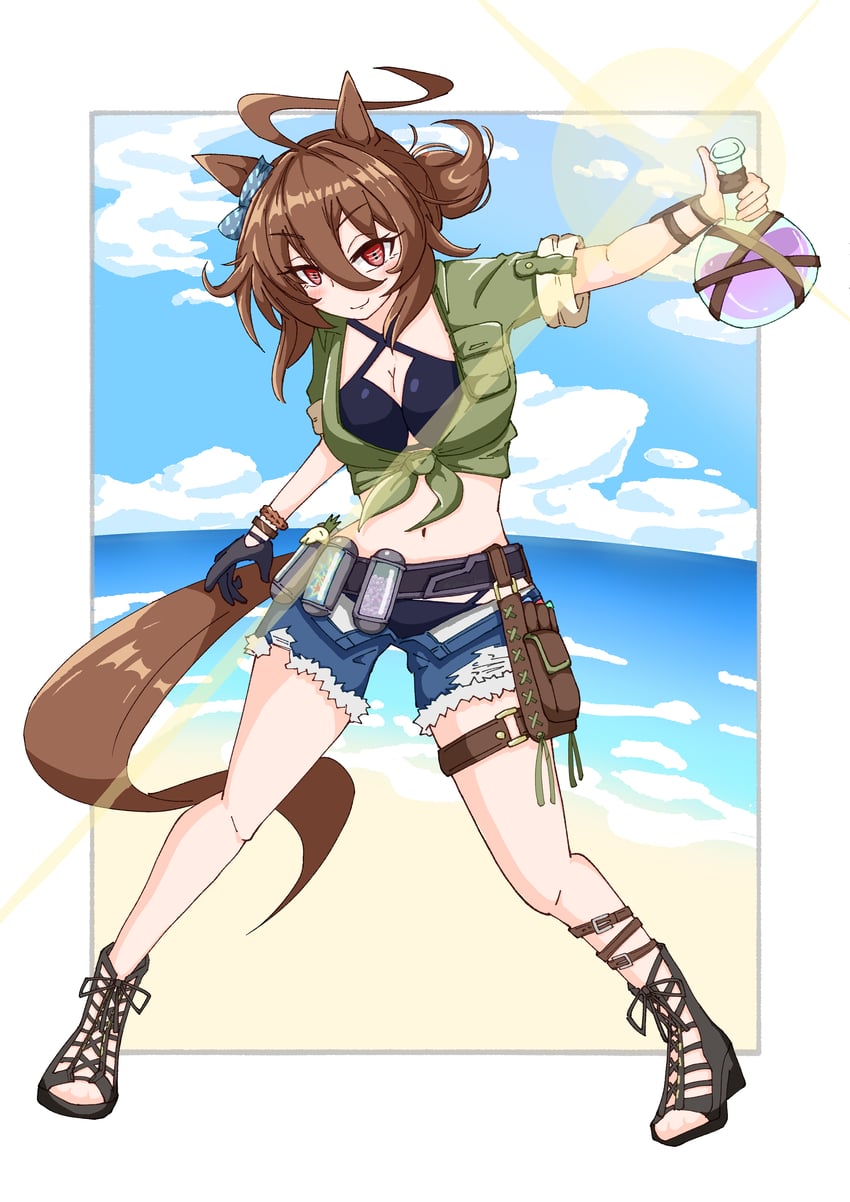 agnes tachyon and kii-kun (umamusume) drawn by n_ddddd