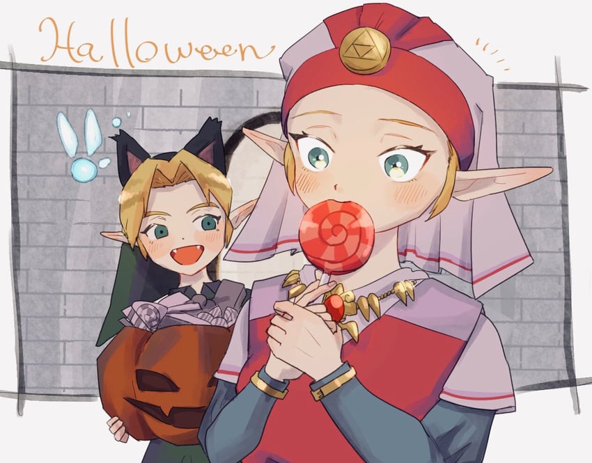 link, princess zelda, young link, navi, and young zelda (the legend of zelda and 1 more) drawn by yamori_(yamoooon21)