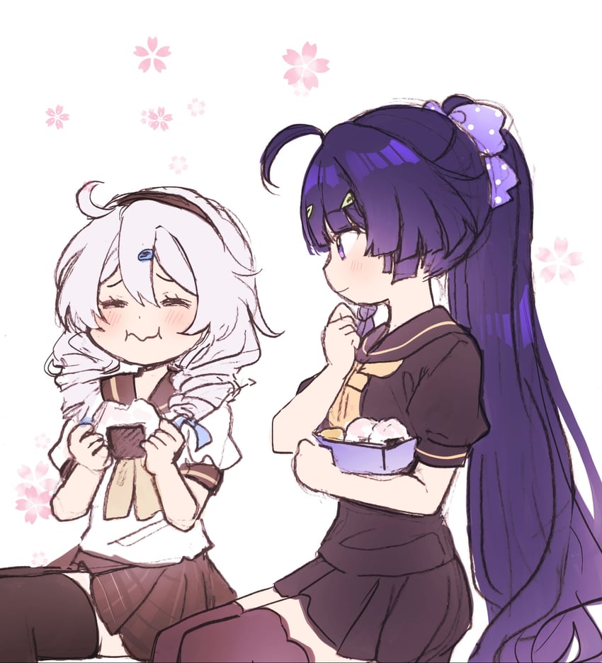 kiana kaslana and raiden mei (honkai and 1 more) drawn by 5rwpvc