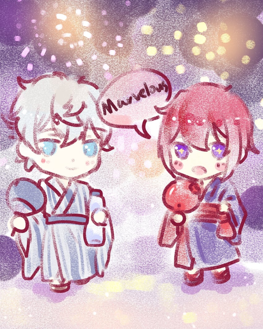 sena izumi and suou tsukasa (ensemble stars!) drawn by confeitoo
