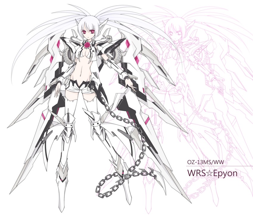 white rock shooter and gundam epyon (gundam and 2 more) drawn by raptor7