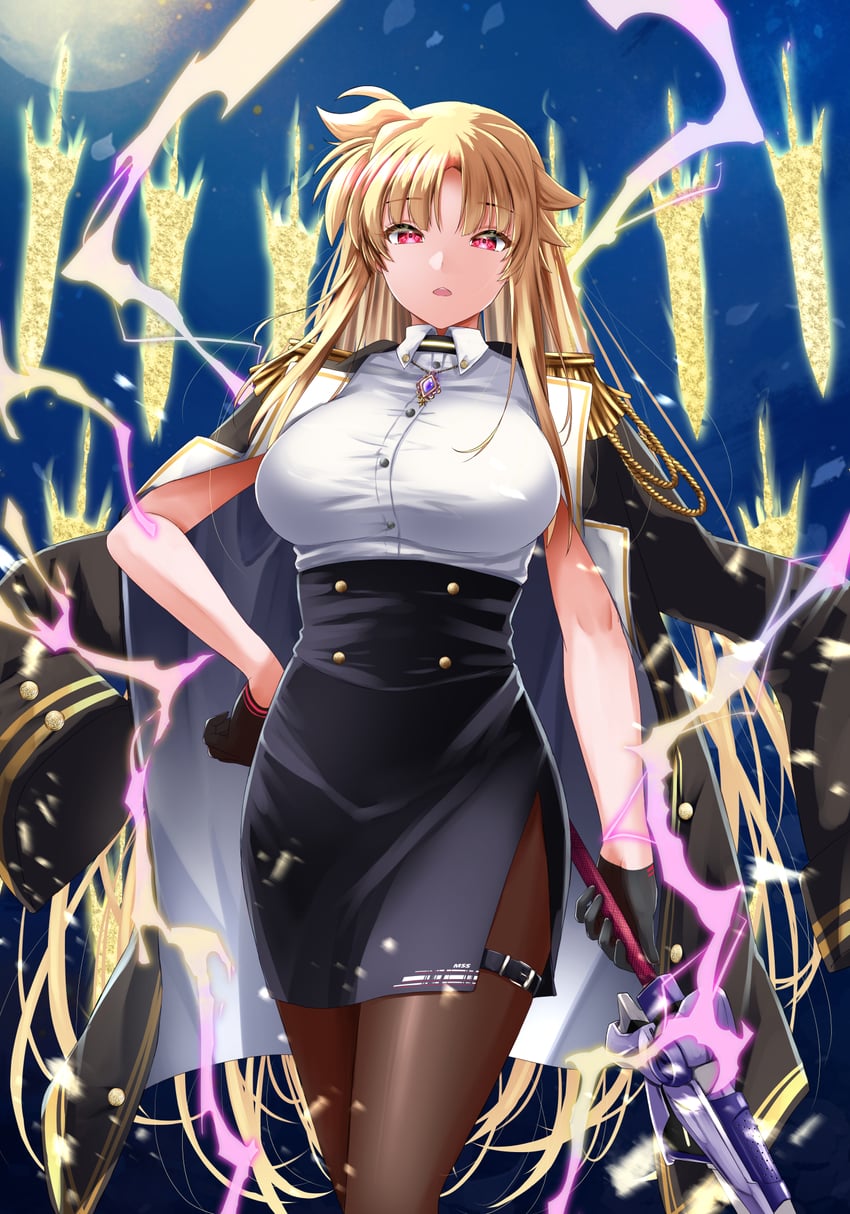 fate testarossa and bardiche (lyrical nanoha and 1 more) drawn by sougetsu_izuki