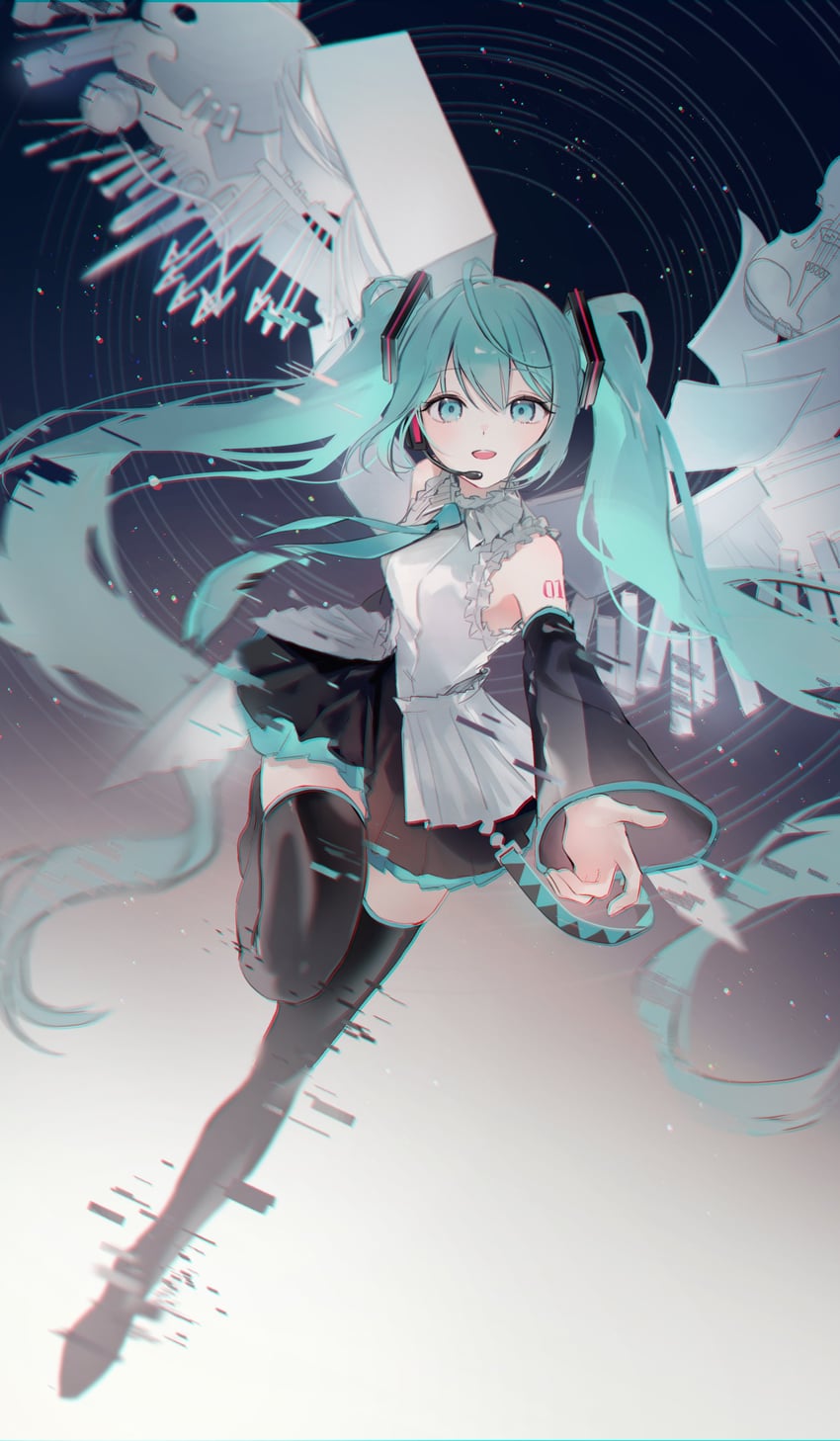 hatsune miku (vocaloid and 1 more) drawn by bbony_0_0