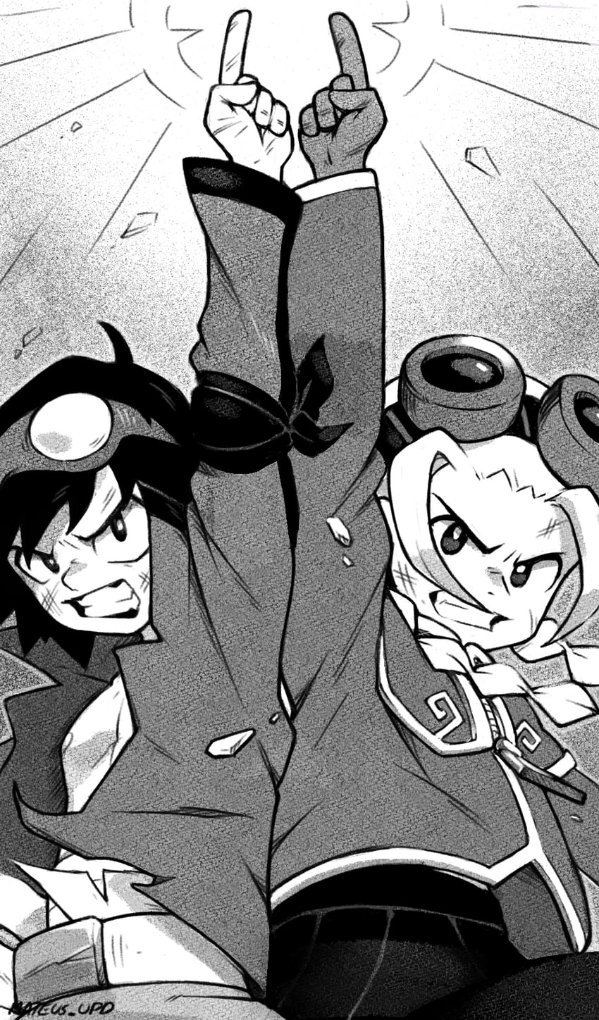 simon and parin (tengen toppa gurren lagann and 1 more) drawn by mateus_upd