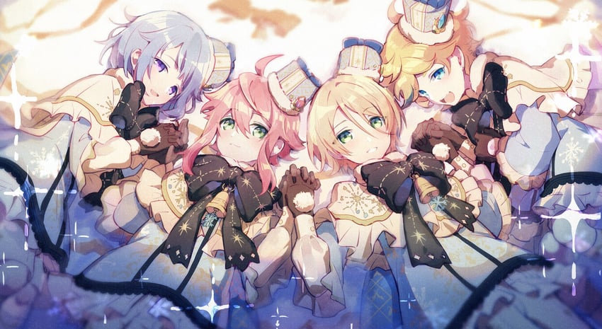 himemiya tori, shino hajime, harukawa sora, and shiratori aira (ensemble stars!) drawn by haiyanjiatang