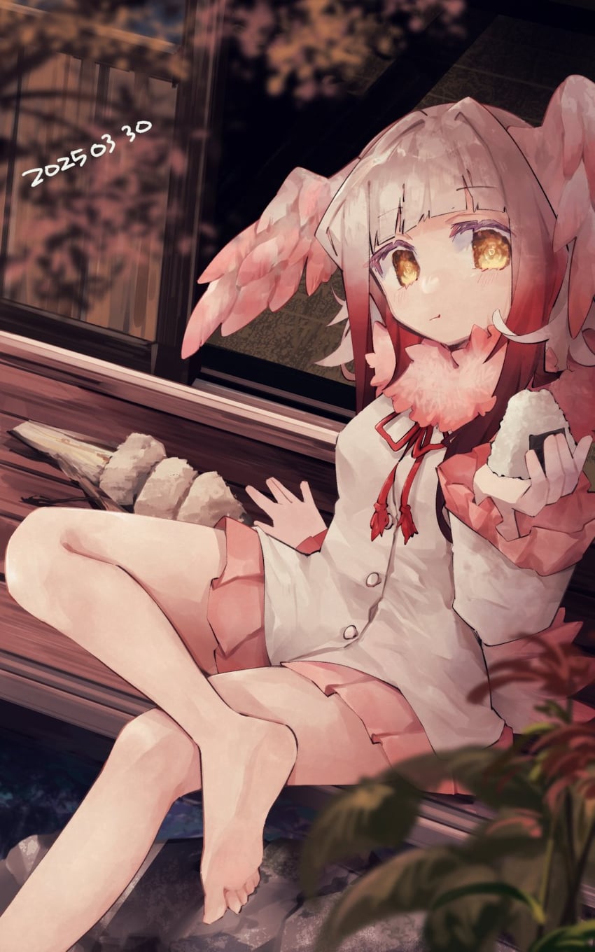 japanese crested ibis (kemono friends) drawn by nanana_(nanana_iz)