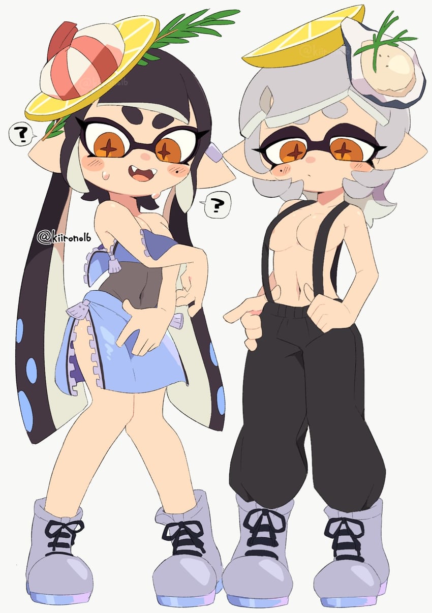 callie and marie (splatoon and 1 more) drawn by kiirono