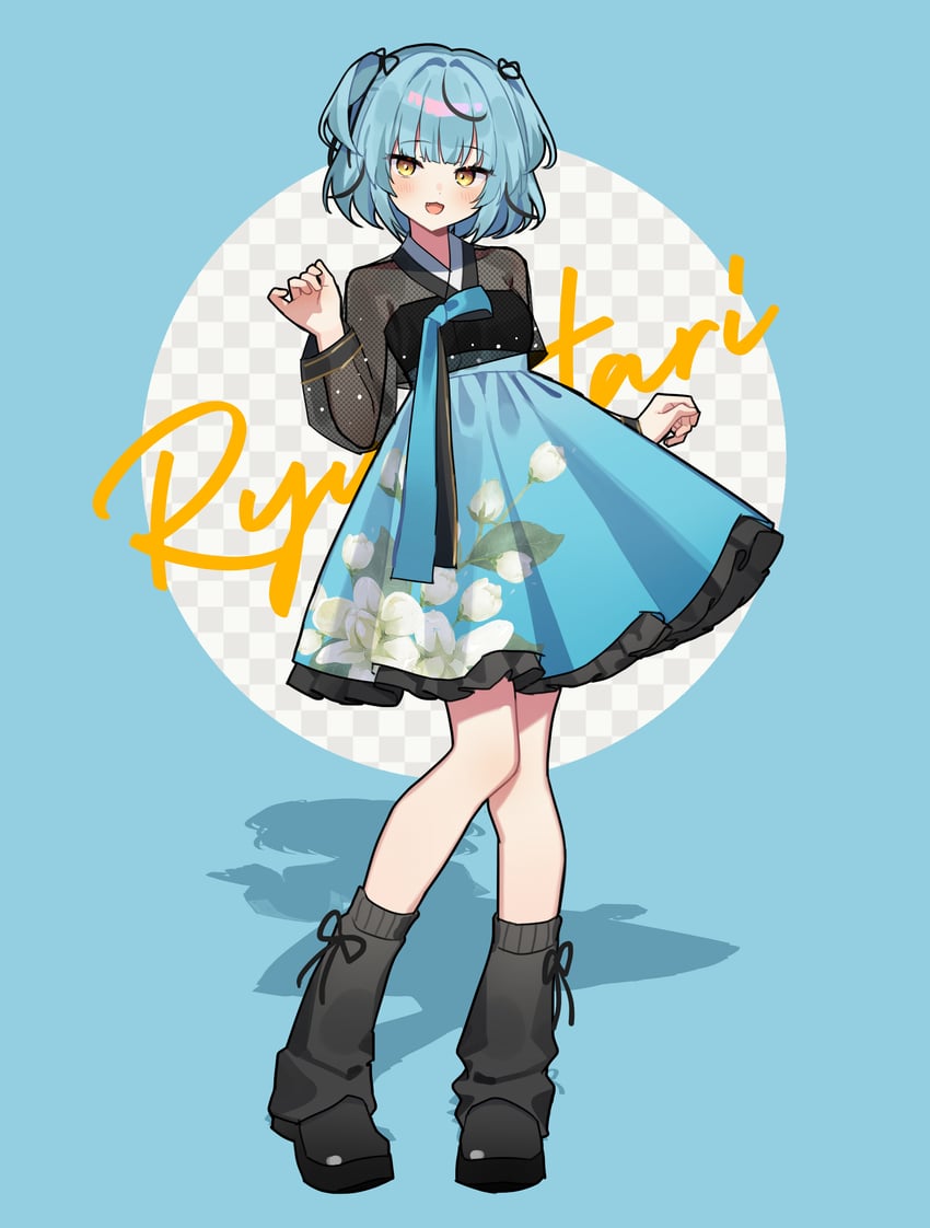 ryu hari (nijisanji and 1 more) drawn by waka_(wk4444)