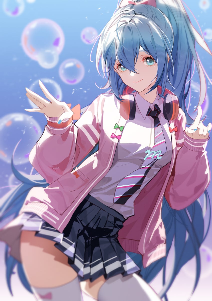 hatsune miku (vocaloid and 1 more) drawn by indai_(3330425)