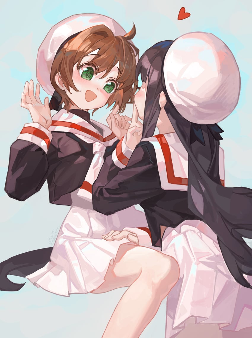 kinomoto sakura and daidouji tomoyo (cardcaptor sakura) drawn by sentter