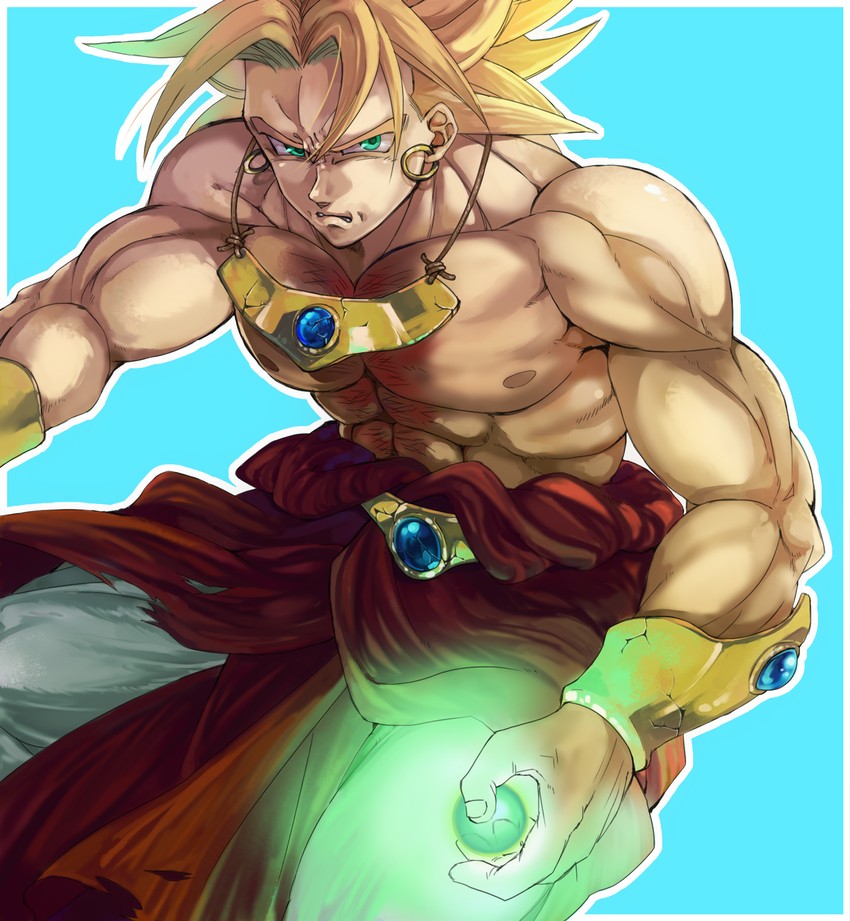 broly (dragon ball and 1 more) drawn by halu-ca