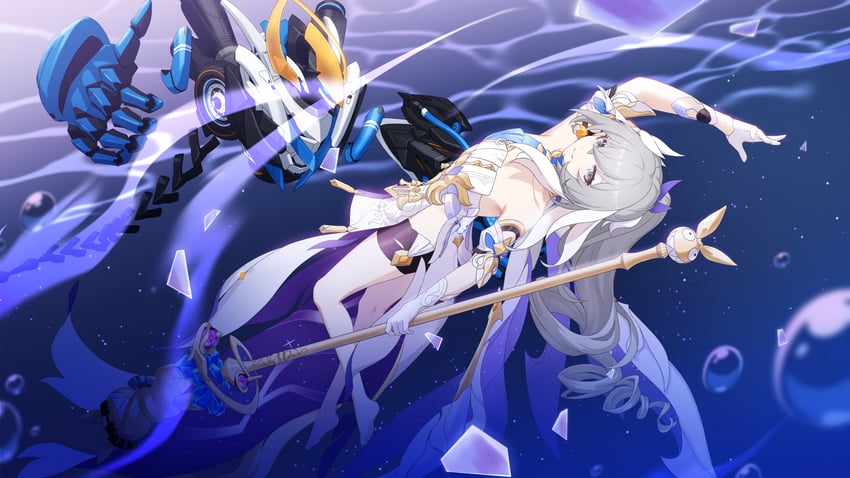 bronya zaychik, elysia, homu, and project bunny (honkai and 1 more) drawn by luyue