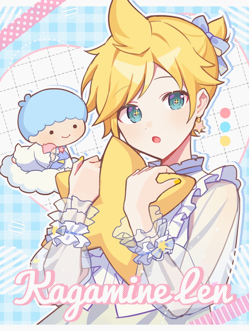 kagamine len, lala, and kiki (vocaloid and 3 more) drawn by waka_(wk4444)