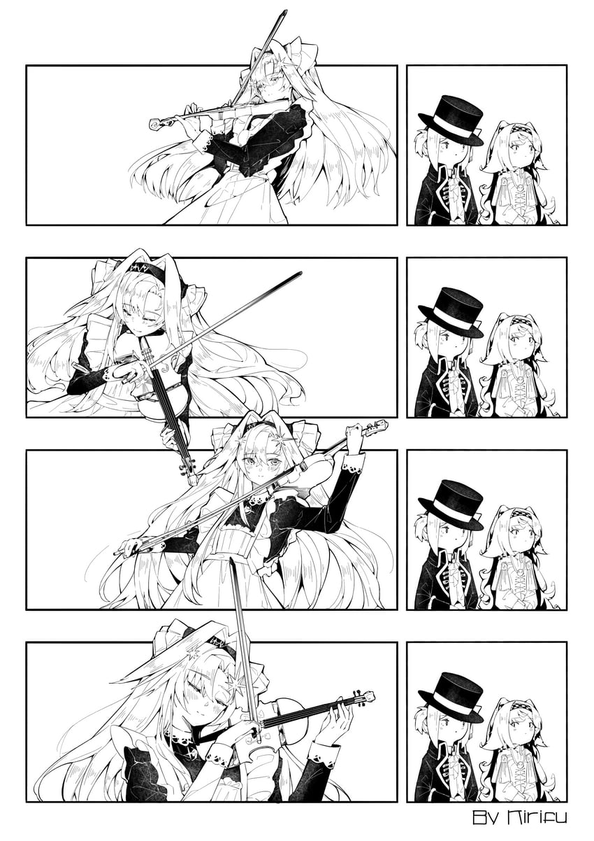 vertin, sonetto, and voyager (reverse:1999) drawn by kirifu_(kirifu114514)