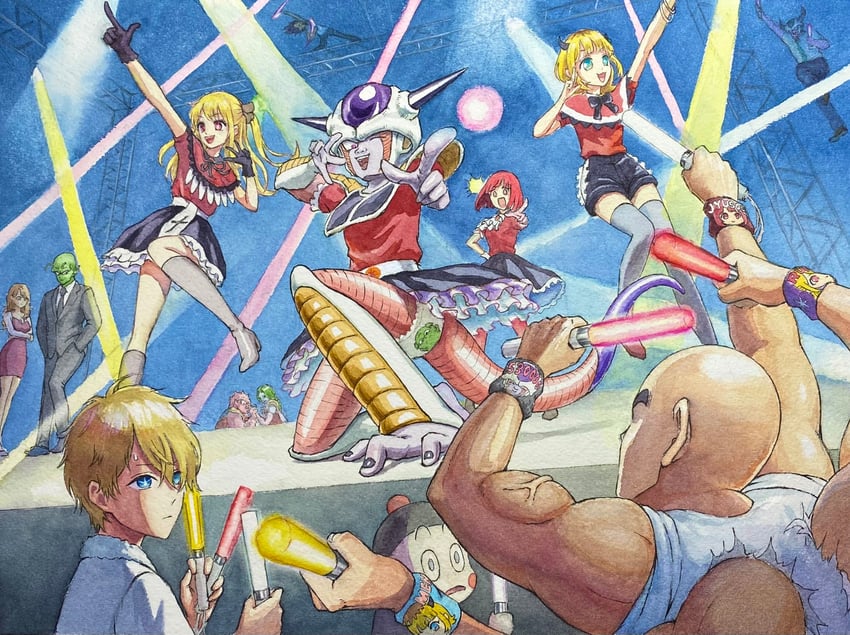 arima kana, vegeta, hoshino ruby, hoshino aquamarine, piccolo, and 9 more (dragon ball and 2 more) drawn by hammar_dobucof