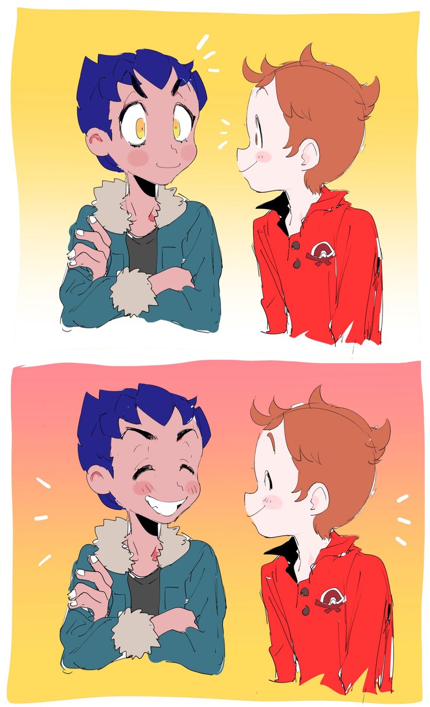 hop and victor (pokemon and 1 more) drawn by g6_(jiiroku)
