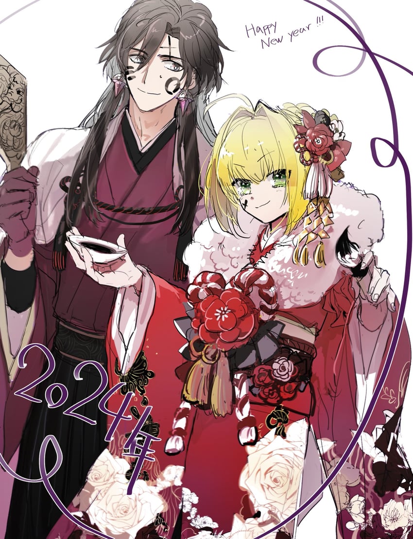 nero claudius and constantine xi (fate and 1 more) drawn by yayayakan