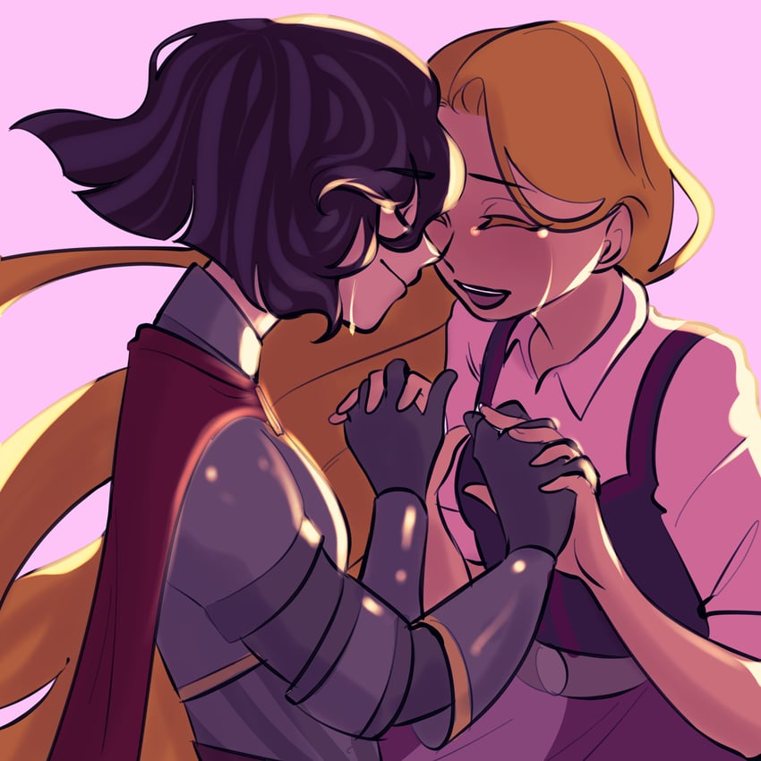rapunzel and cassandra (tangled and 1 more) drawn by metouji