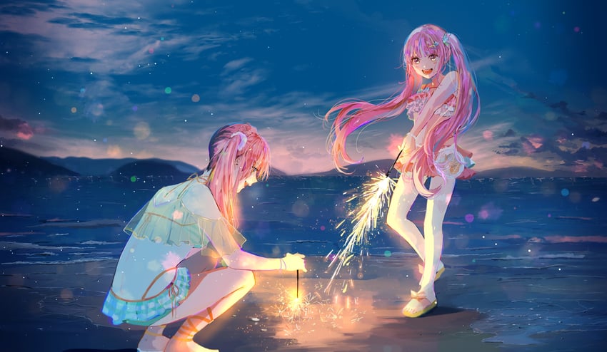 aikawa megumi and kunimi tama (heaven burns red) drawn by hagimorijia