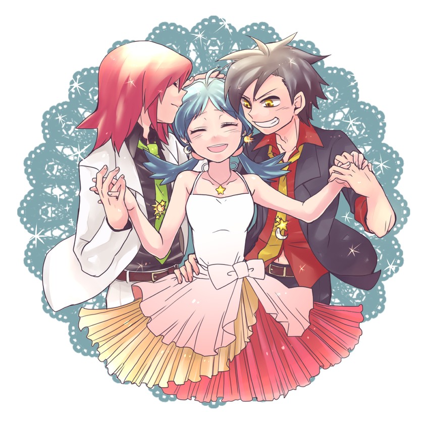 ethan, silver, and kris (pokemon and 1 more) drawn by shirou_(vista)