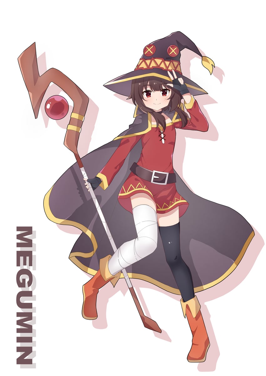 megumin (kono subarashii sekai ni shukufuku wo!) drawn by nanaken_(qijian23092715)