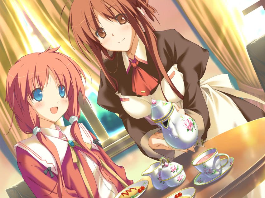 amagahara inaho and sakura mao (happy margaret!) drawn by kokonoka