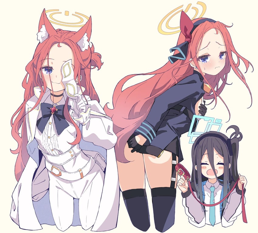 aris, ako, yuzu, and akira (blue archive) drawn by kanikama_acedia