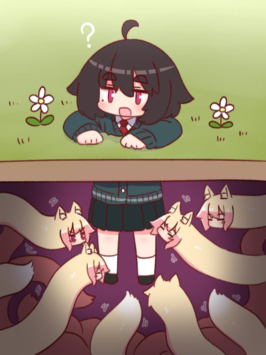 kemomimi-chan and naga u-chan (original) drawn by naga_u