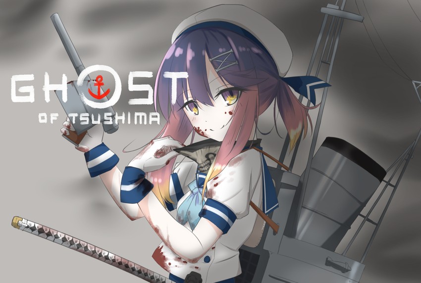 tsushima (kantai collection and 1 more) drawn by shiba_(zudha)
