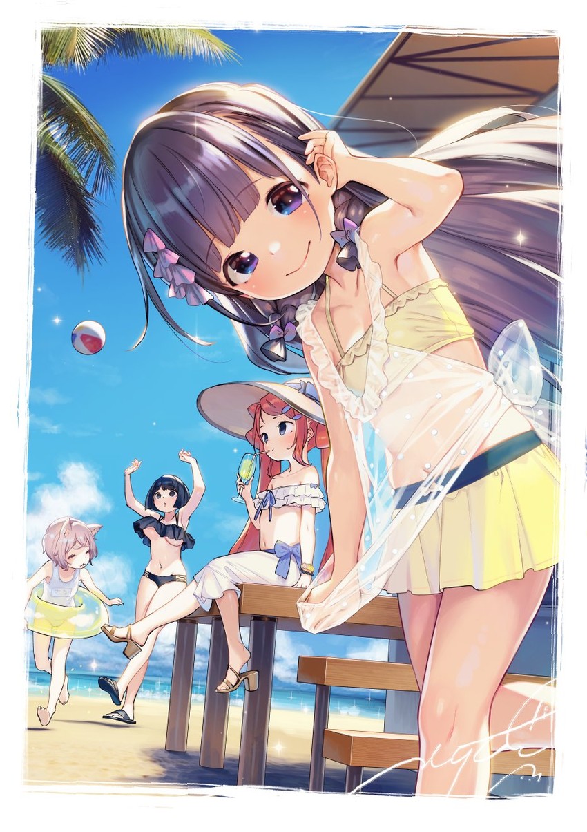 nijou touka, tanzawa chizuru, komori sana, and sonohara maya (kyou kara ore wa loli no himo!) drawn by henreader