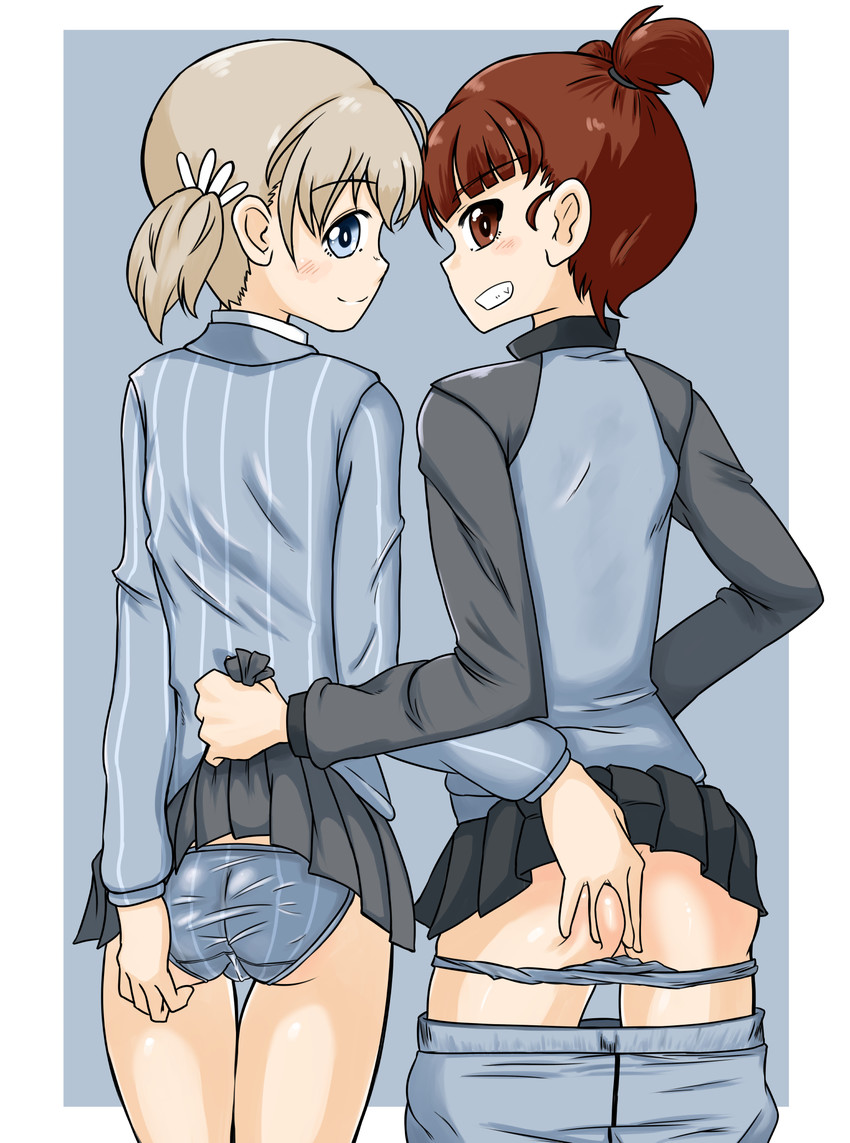 aki and mikko (girls und panzer) drawn by yao-mikuni
