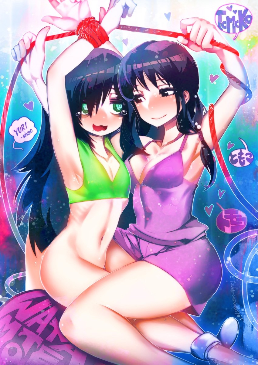 kuroki tomoko and tamura yuri (watashi ga motenai no wa dou kangaetemo omaera ga warui!) drawn by hakkasame