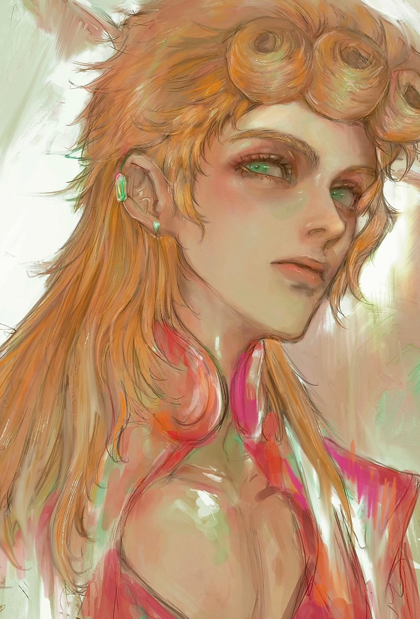 giorno giovanna (jojo no kimyou na bouken and 1 more) drawn by a_io_u