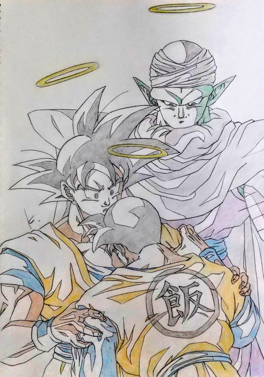 son goku, son gohan, and piccolo (dragon ball and 1 more) drawn by kakeru_(dbskakeru)