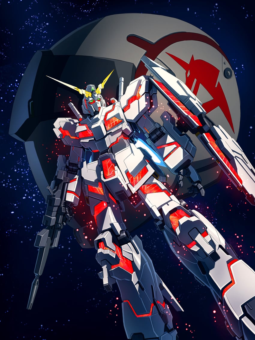 unicorn gundam (gundam and 1 more) drawn by artofwill