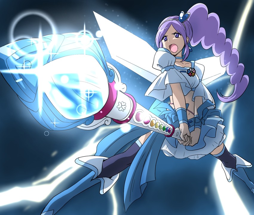 aono miki and cure berry (precure and 1 more) drawn by ikari_manatsu
