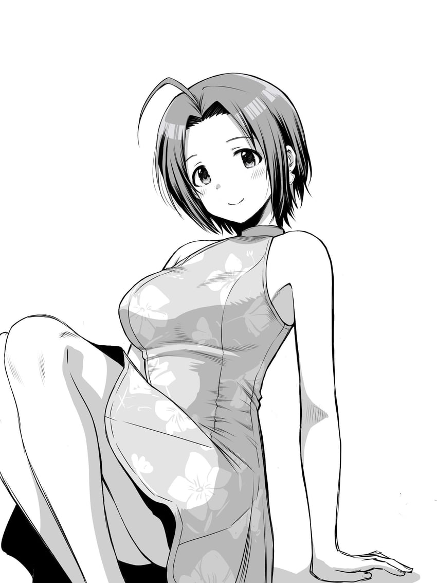 miura azusa (idolmaster and 2 more) drawn by matcha_kingyo