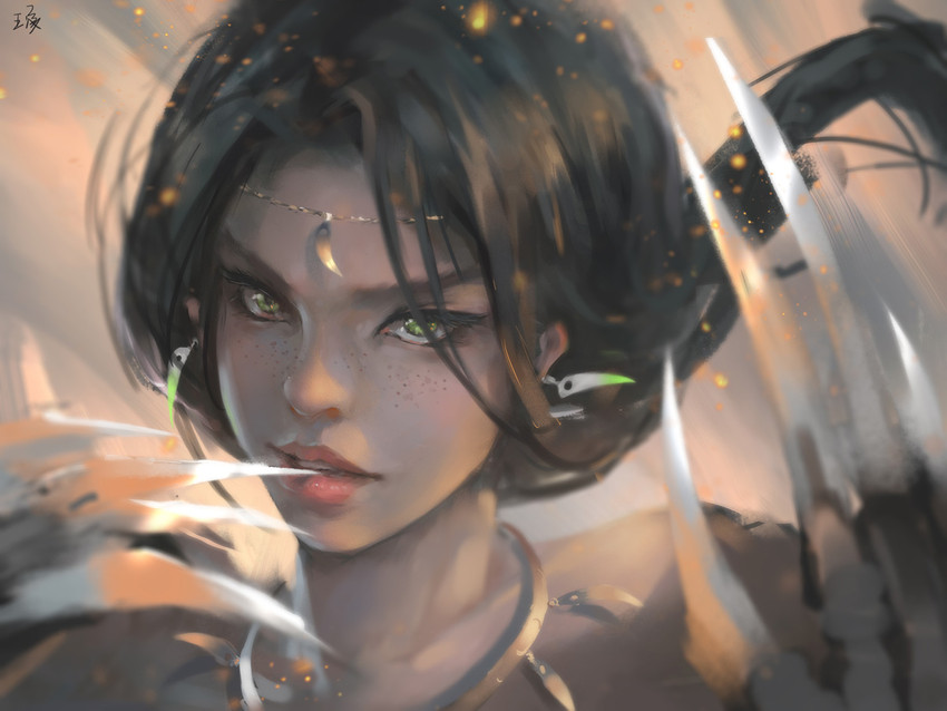 princess aeolian (ghostblade) drawn by wlop