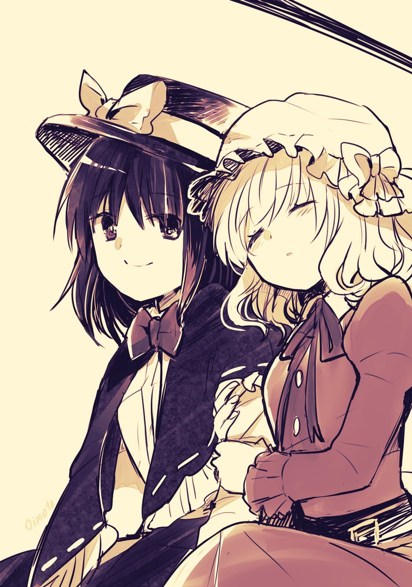 usami renko and maribel hearn (touhou) drawn by oimoto_jirou