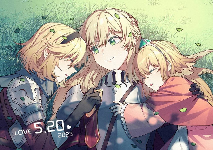 little princess, future princess, and future knight (guardian tales) drawn by xunyu_(manyu)