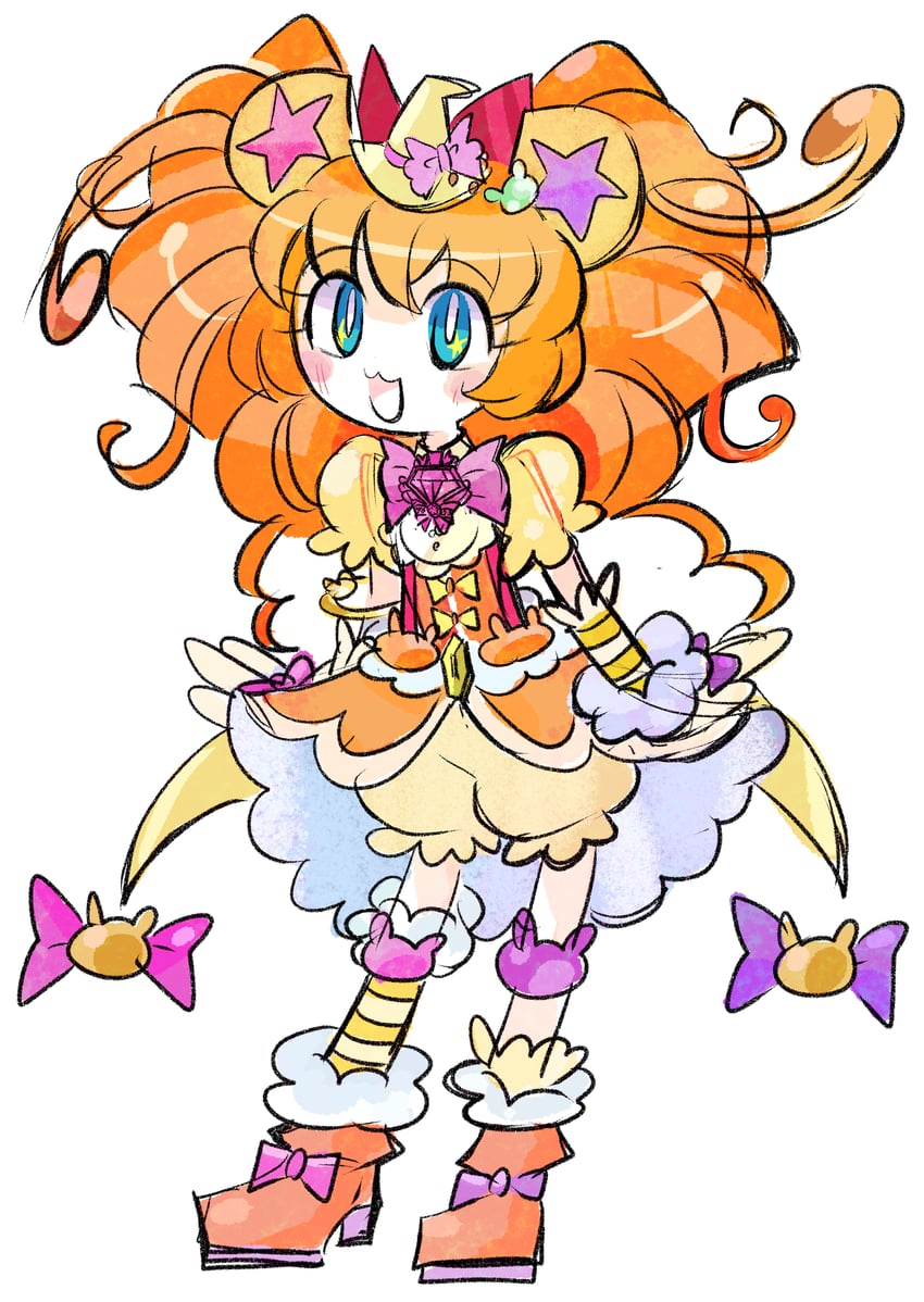 mofurun and cure mofurun (precure and 1 more) drawn by rakugaki_shitagari-ya
